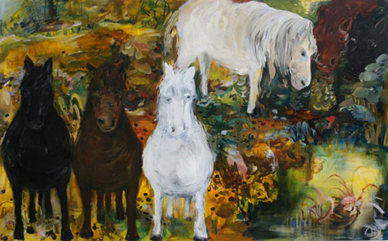 Horse in Rotation oil on canvas 167x270cm 2007